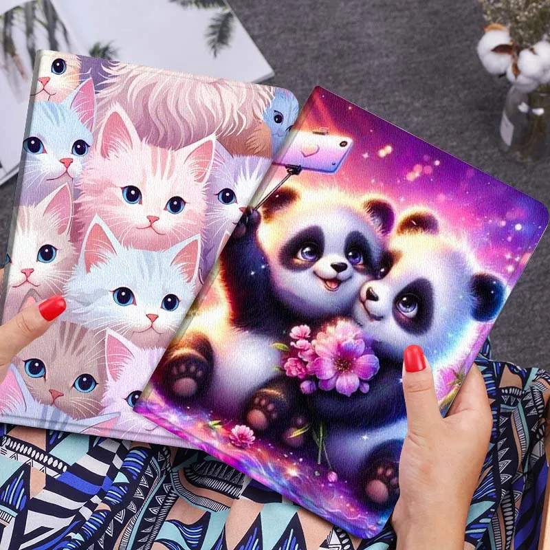 

Popular Cat Panda Art Cartoon Gift For Xiaomi Mi Pad Mini 4 5 6 7 SE Pro Plus Redmi Pad 2 SE 2025 8.8 11 Foldable Tablet Case