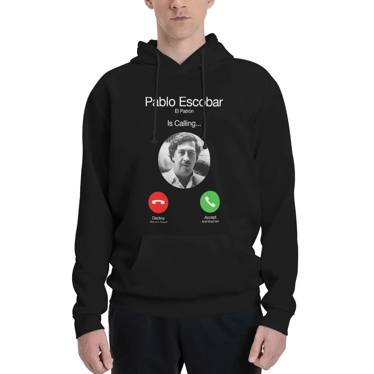 Pablo Escobar llamadas sudaderas con capucha sueltas hombres Casual Sudadera con capucha invierno y2k patrón fresco sudaderas con capucha de talla grande 2XL