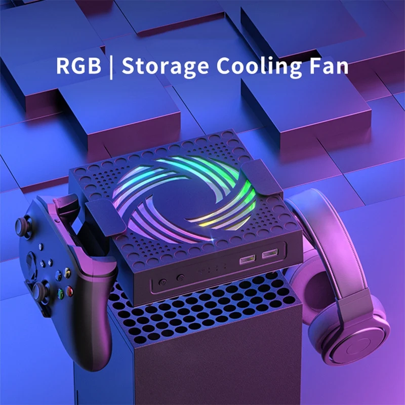 مروحة تبديد الحرارة مع منفذ USB ، سرعة الرياح القابلة للتعديل ، وحدة التحكم في الألعاب ، السلسلة X ، قطعة واحدة
