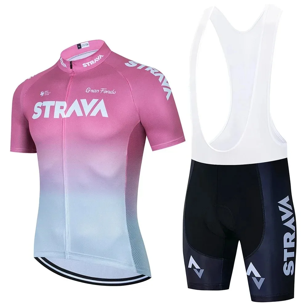 2024 Strava Radfahren Jersey Set Sommer Kurzarm Atmungsaktive männer MTB Fahrrad Radfahren Kleidung Uniform Anzug – Detail 7