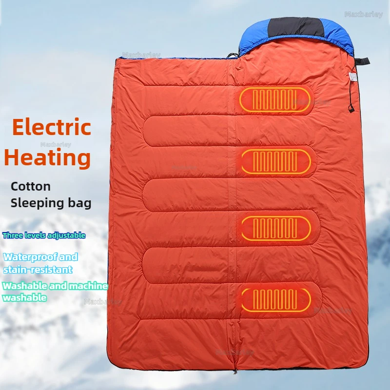الذكية شحن التدفئة كيس النوم التخييم كيس النوم بطانية الشتاء موسم الشتاء الظهر سيارة التخييم المشي لمسافات طويلة الصيد #4