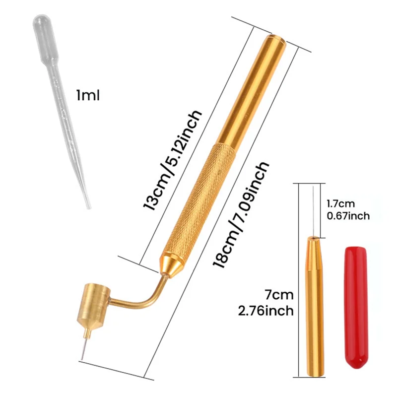 Nobly-Detailing Fine Line Paint Applicator Pen Slanting Precision Ruling Pen für Rock Chips Car Scratch Repair Touch Up 0,5 mm D