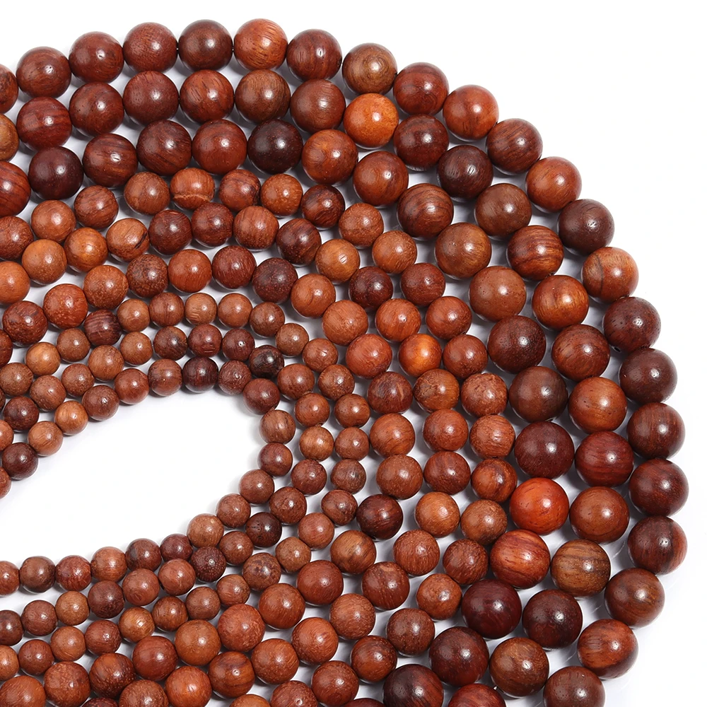 1 Strand Burmese Rosewood Beads 6/8/10mm Round Natural Wooden Beads Loose Spacer Bead For DIY Jewelry Making Bracelet Necklace