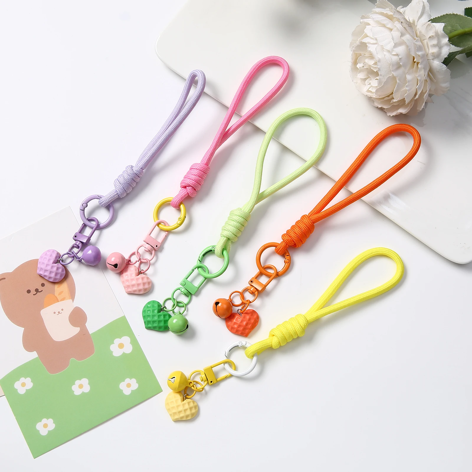 1/2/5/10/20 pcs Milticolor Fashion Handmade Pandent Keychains for Friendship Gift Pendant Accessorie Hanging Decoration Jewelry