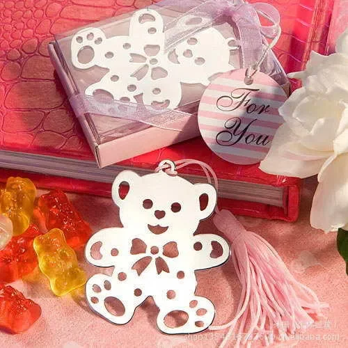 20 pcs Teddy Bear Bookmark baby shower Favors Souvenirs wedding gifts for guests Obsequios Boda