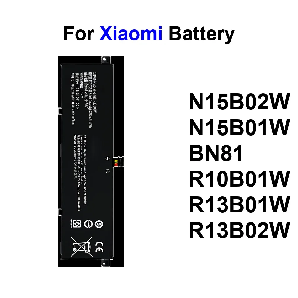 

Laptop Battery Stable N15B02W N15B01W R10B01W R13B01W R13B02W 2600-8000mAh For Xiaomi MI 12.5" 13.3" Air BN81 Ruby