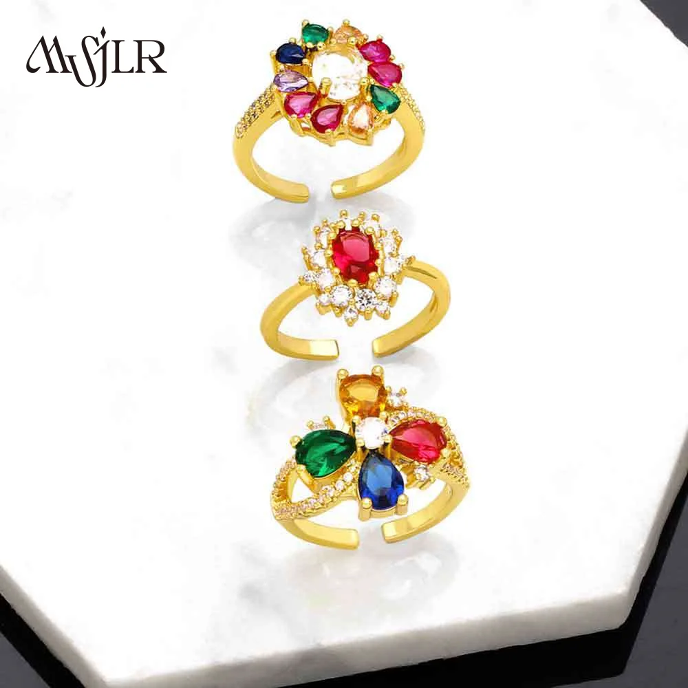 MVR-047  2023 Grand New Design Zircon Adjustable Ring Fashion Style Birthday Women Gift Jewelry Joker Accessory Hot Sale