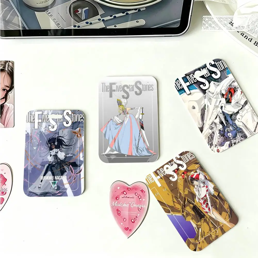 1pc Five Star Stories ID Card Sleeve School Card Access ID Card Bus Meal Card Protective Sleeve Easy Push