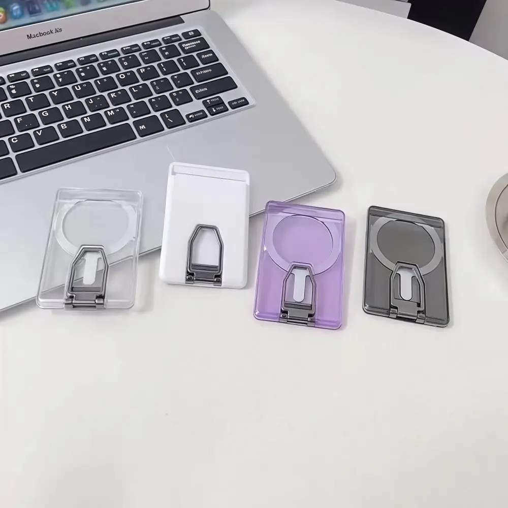 

Scratch-resistant For MagSafe Wallet Acrylic Simple Phone Magnetic Card Holder Durable for iPhone 17 16 15 14 13 12 11