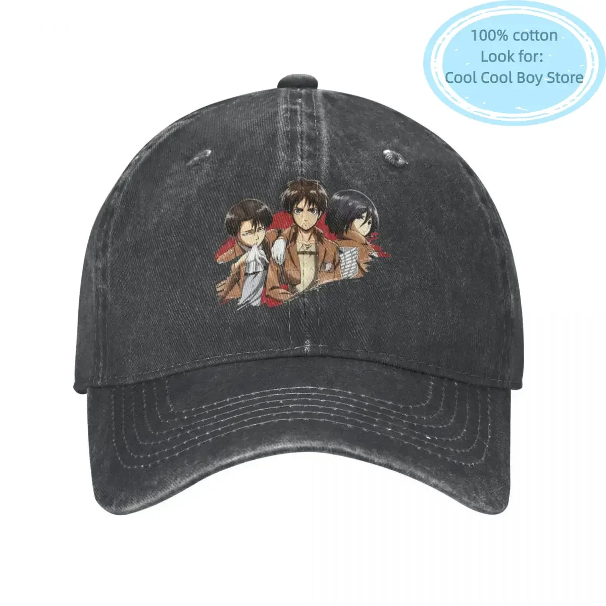 Casual Washed Cotton Attack On Titan Anime Baseball Cap Women Hat Snapback Shingeki No Kyojin Cap Hats