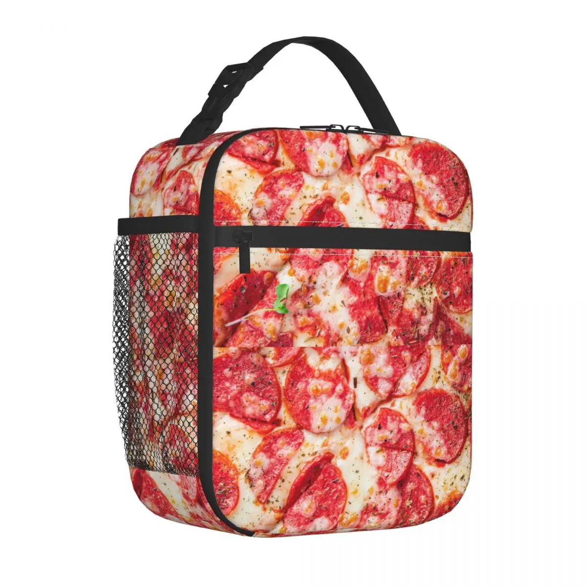 

Pizza Salami Sausage Pepperoni Food Insulated Lunch Bag Thermal Bag Lunch Container Tote Lunch Box Food Storage Bags School