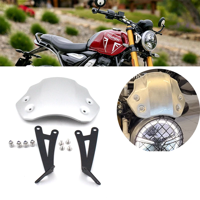 

Алюминиевое лобовое стекло мотоцикла для Speed400 Scrambler 400 X Speed 400 Scrambler 400X 2024-обтекатель ветрового дефлектора