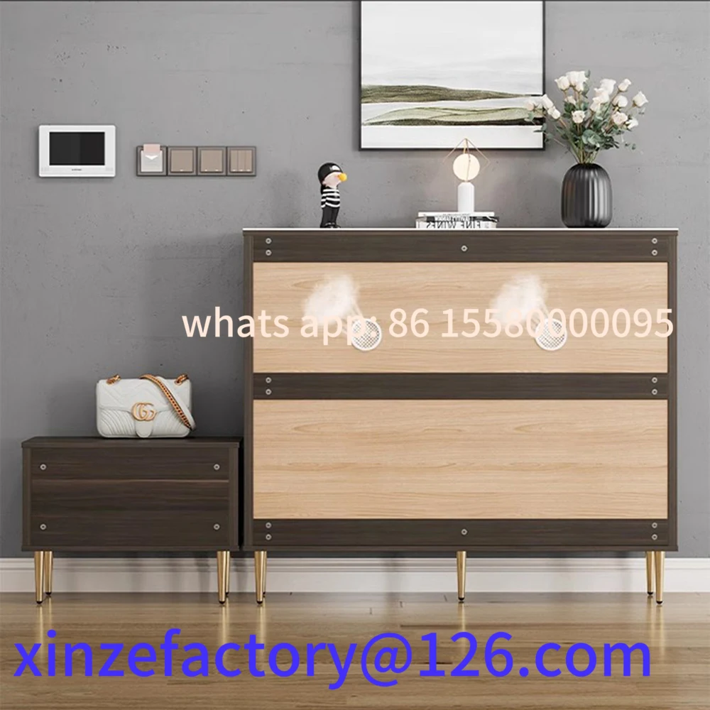 Scaffale per scarpe con cassetti bianchi personalizzabili, scarpiera a 3 strati, scarpiera stretta per risparmiare spazio, ingresso verticale