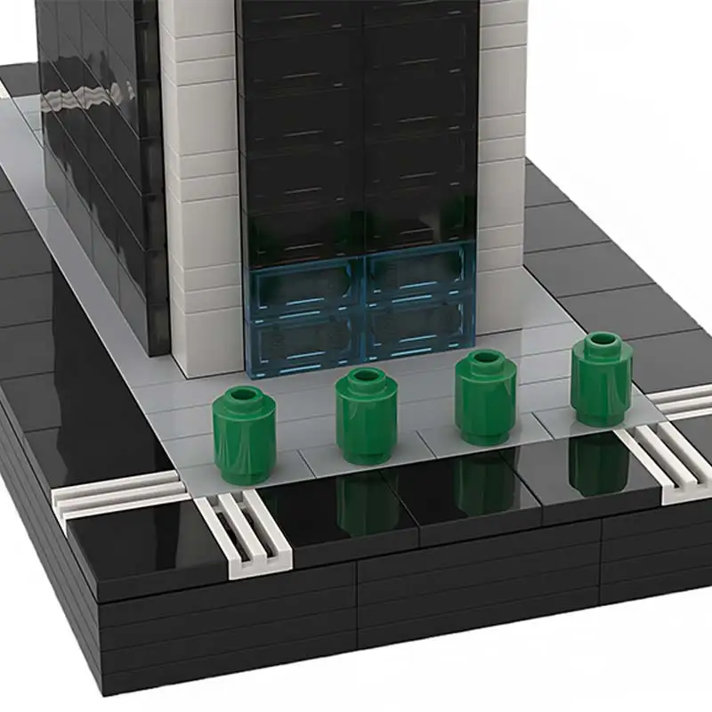 الحديثة مكتب ناطحة السحاب AON مركز LA نموذج MOC-45871 عرض الشارع العمارة اللبنات الجمعية لعبة الطوب الإبداعية