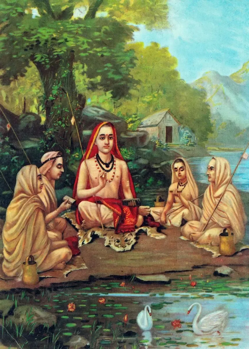Kali Trampling Shiva By Raja Ravi Varma Canvas Painting Hindu Goddes Poster Prints Vintage Wall Art Picture for Home Room Decor