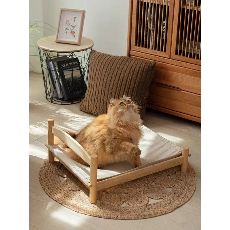 Detachable Cat and Dog Nest, Four Seasons Universal Cat Bed, Made of Solid Wood, Simple, Dirt Resistant