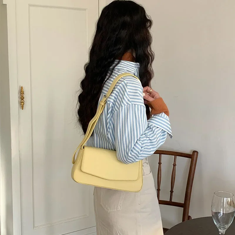 Sac Axillaire Avancé à Bandoulière Simple et Polyvalent pour Femme, observateur et Carré à la Mode