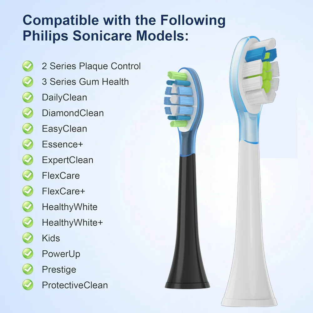 8Pcs Replacement Brush Heads for Philips HX6064 HX6930 HX6730 Sonic Electric Toothbrush Vacuum 4100 6500 6100 5300 C3 image 6