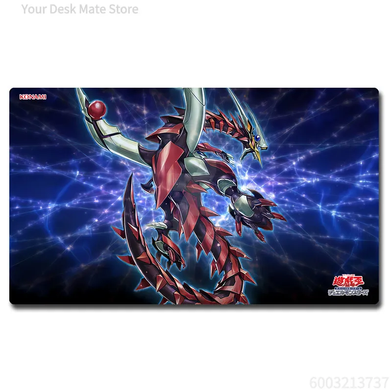 600X350X2Mm DIY Yu-Gi-Oh! Ocg Odd-Eyes Pendulum Dragon Card Battle Mat Einzelspieler-Brettspiel Karten-Duellplatte Battle Mat Geschenk