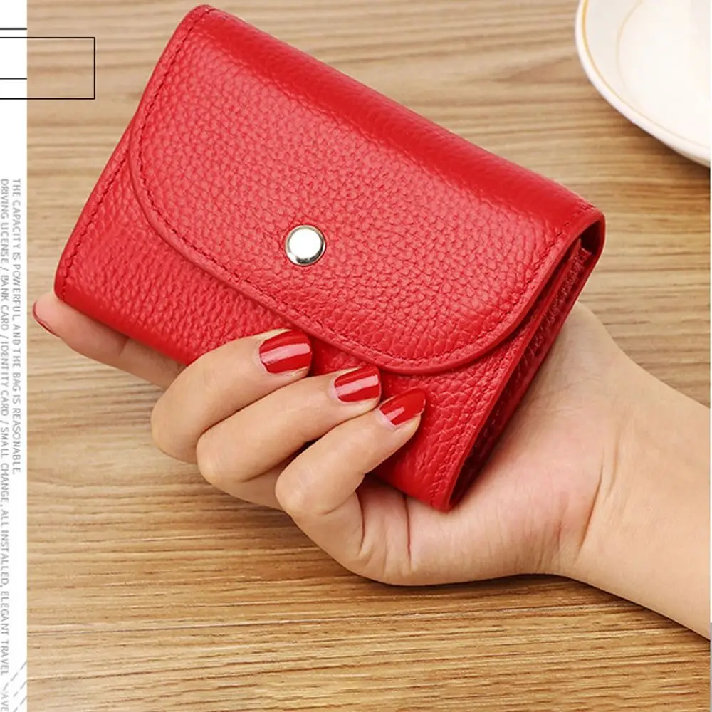 Portable Coin Purse Large Capacity Money Bag Leather Mini Wallet Small Card Bag Soft Leather Business Card Holder Coin Bag