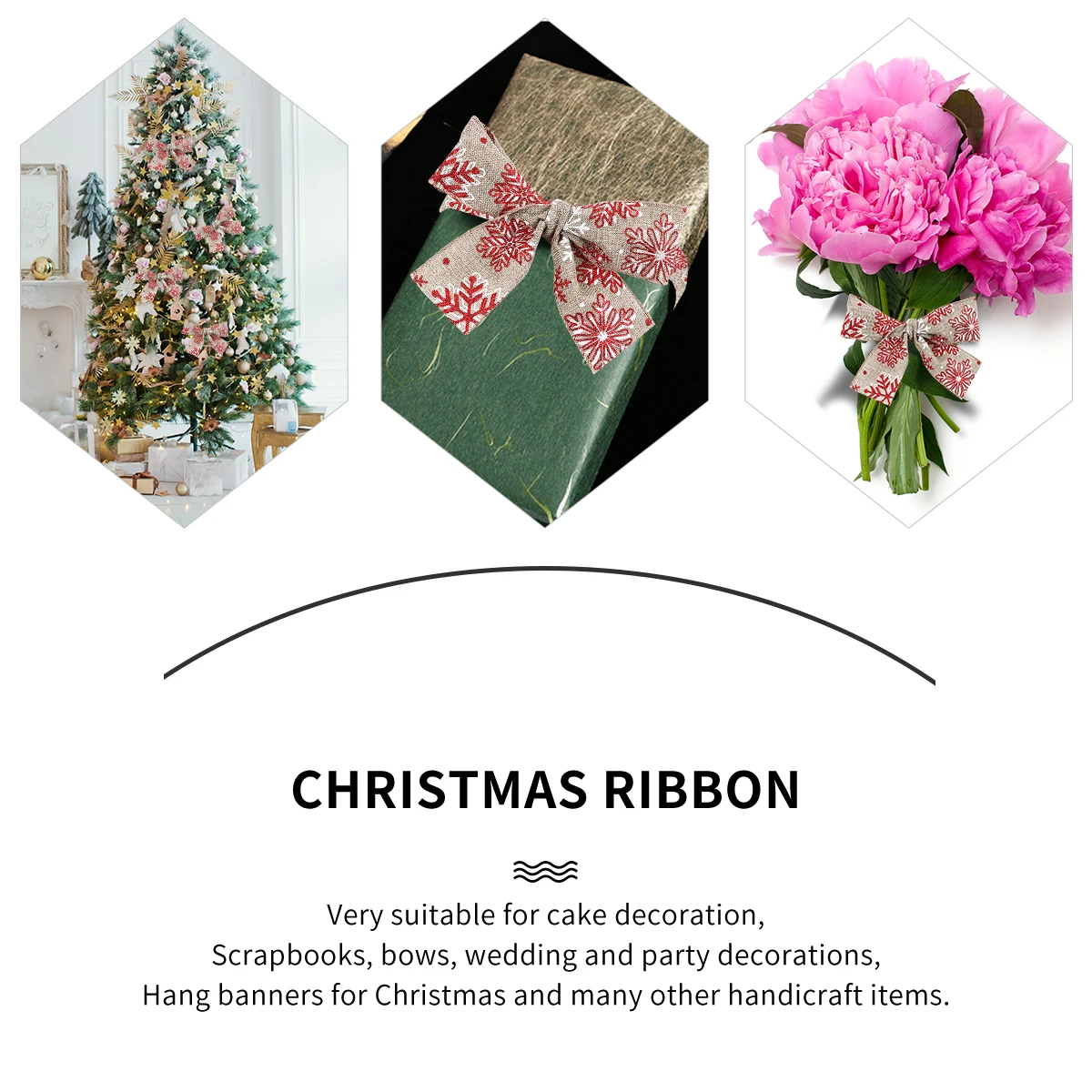 

1 Roll Christmas Pattern 2.5Cm Wide Gift Wrapping Craft Decor For Xmas Party Diy Projects Christmas Theme Ribbon Xmas Ribbon