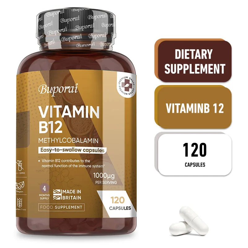 

Vitamin B12 - Supports Energy Metabolism and Nervous System, Blood Cell Function, Healthy Sleep Vitamin Supplement