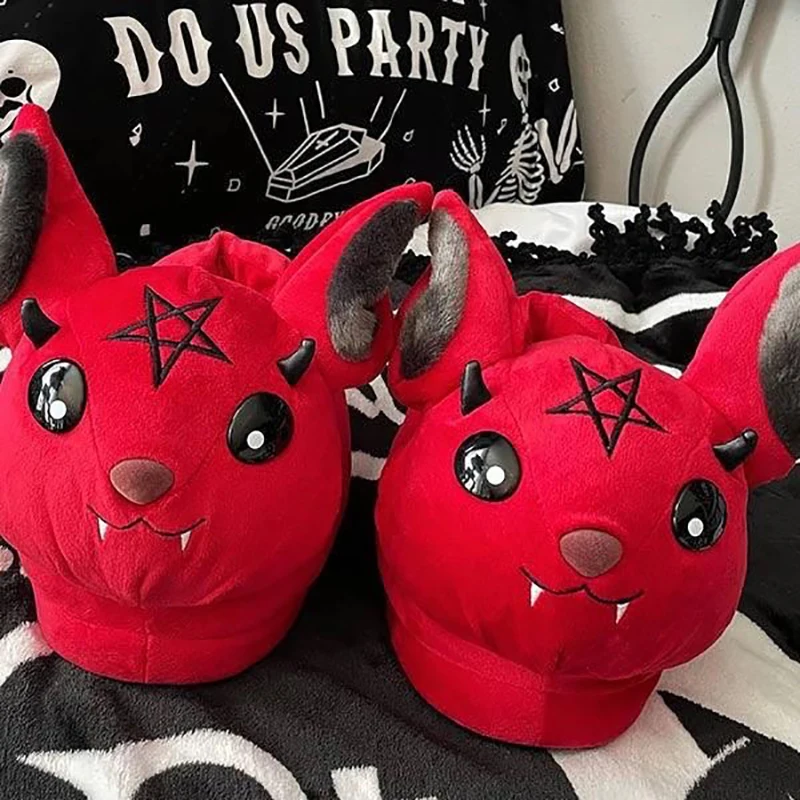 Dark series vampire slippers package thick soled men and women indoor funny cartoon Halloween couples indoor floor shoes