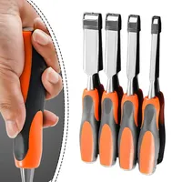 4PCS Wood Chisel Set 6-25mm Chrome Vanadium Steel Wood Carving Tools Bevel Edge Chisels For DIY Precision-Cutting Edge Hand Tool