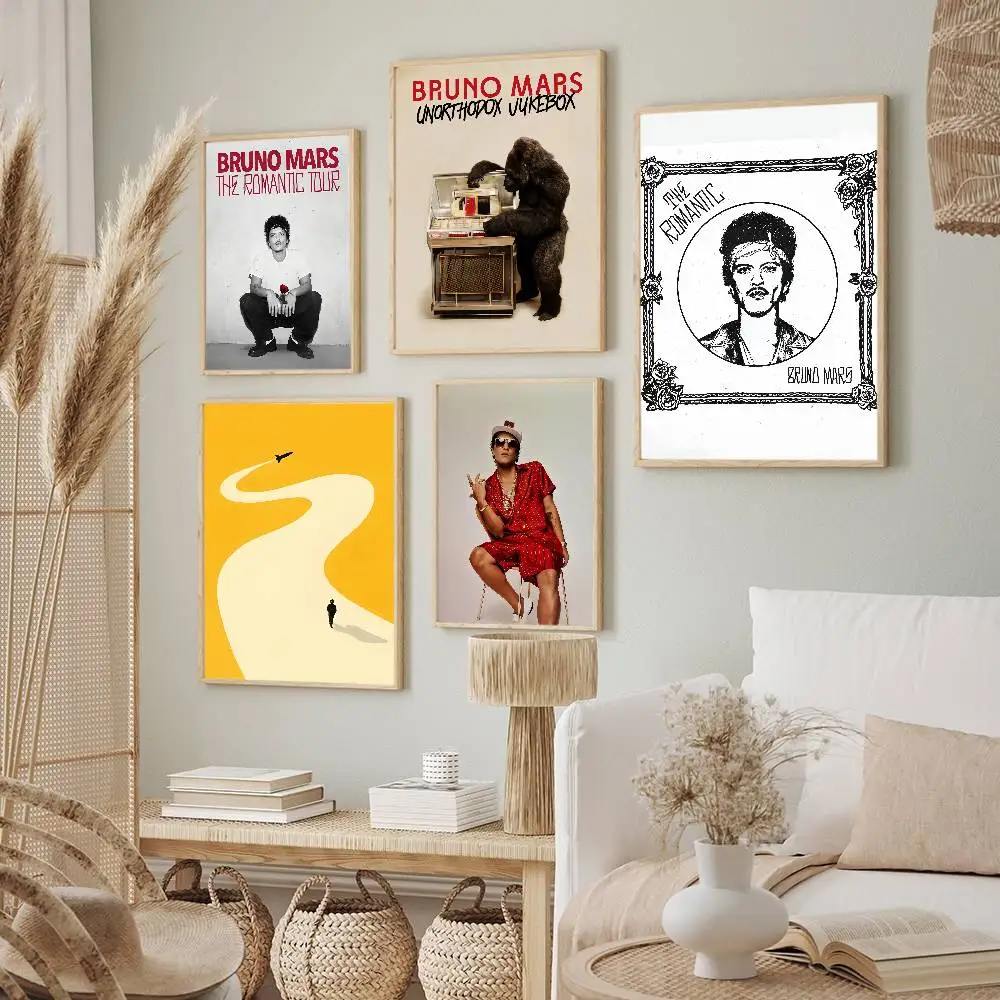Singer B-Bruno M-Mars The Romantic Album Poster Decorative Paintings Suitable For Living Rooms Bedrooms Offices And Bars