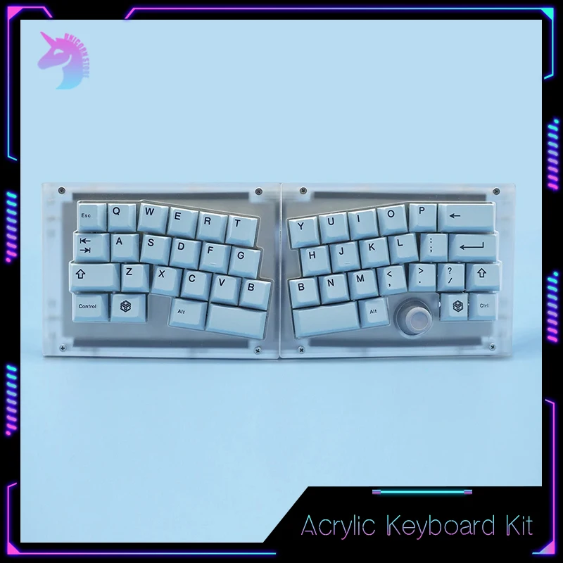 Imagem -02 - Kit Mini Teclado Libra 40 Junta Ergonomia Personalizada Alice Case do Teclado Zmk Mecânica Planck Acrílico Case Transparente