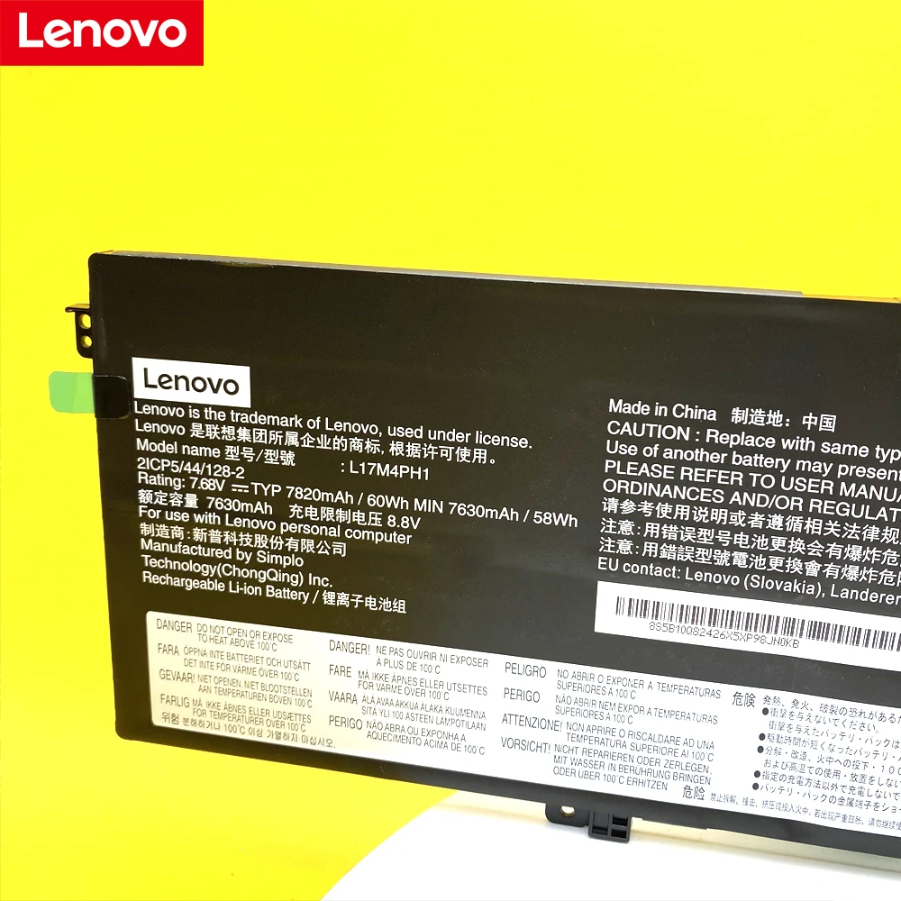 Аккумулятор для ноутбука L17C4PH1 для Lenovo YOGA 7 Pro Pro-13IKB C930 C930-13IKB 81C4 7,68 V 60Wh L17M4PH1 L17C4PH2