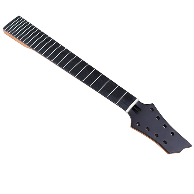8 Strings Electric Guitar Neck 24 Frets Okoume Wood Neck Black Head With  Double Truss Rod