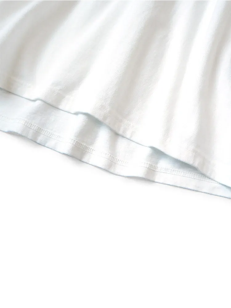 Kapital 24ssJapanese-style Loose and Casual Pure Cotton Round-neck Patchwork Monkey Print Short-sleeved T-shirt