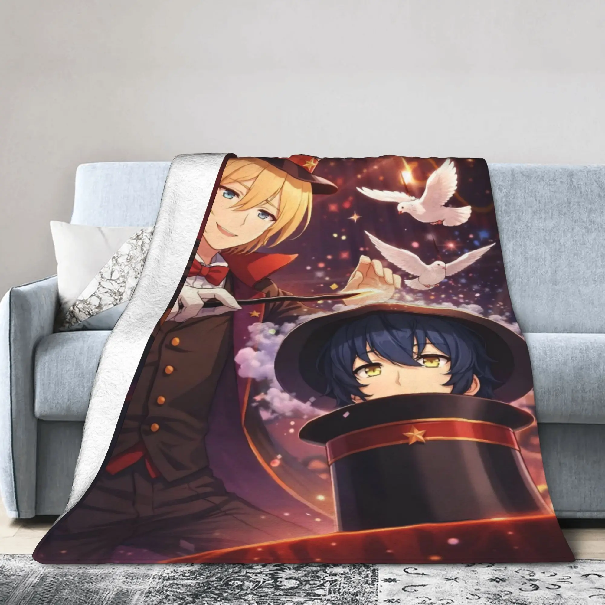 Cozy E-Ensemble-Stars Blanket Stuff Sofa Decorative  Throw Blanket Soft Fleece for Outdoor