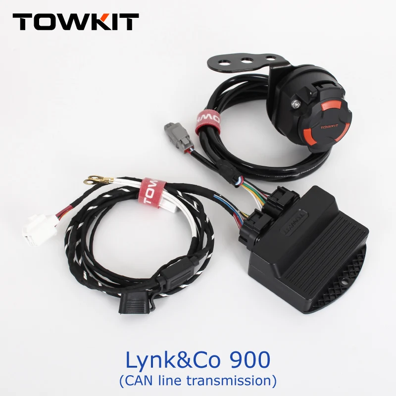 TOWKIT For LynkCo 900 Trailer harness Wiring Eur 13/7 pin trailer RV tail light signal Australia 12/7pin CAN Trailer controller - view 2