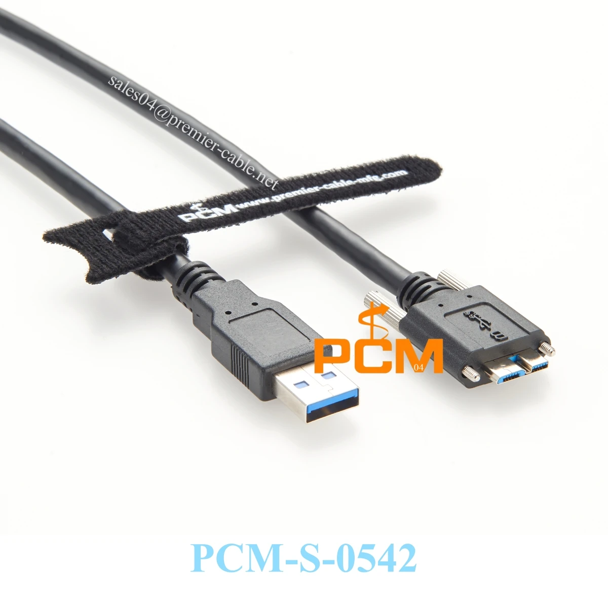USB 3.0 to Micro-B Screw Lock Cable 5Gbps High Speed Power Charging Cable Durable for High Vibration Environment