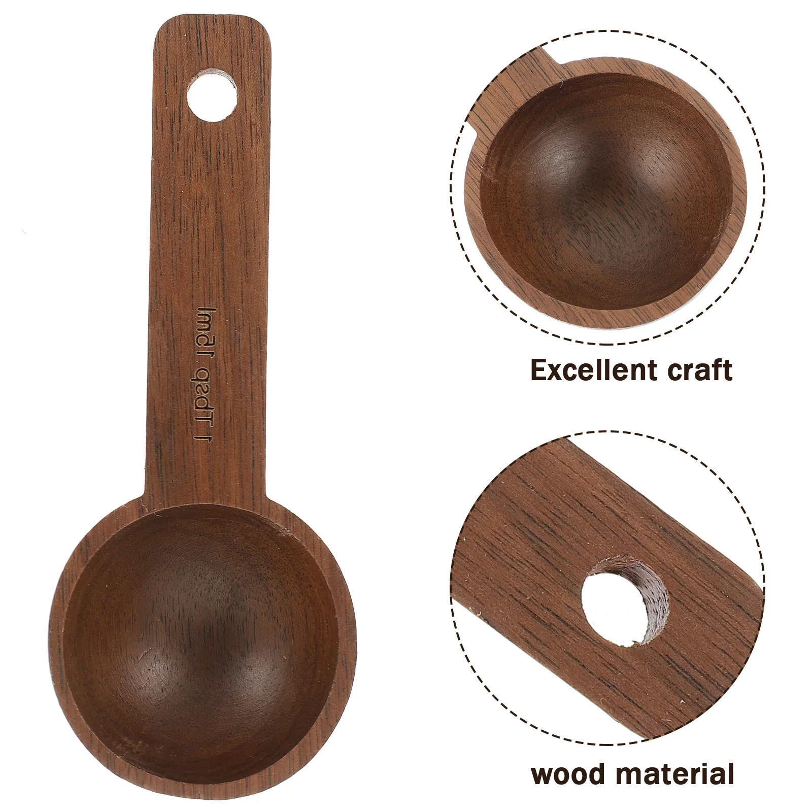 

4pcs Black Walnut Wood Coffee Scoop Multi-Function Measuring Spoon For Coffee Tea Spice Salt Kitchen Accessory Wooden Scoop