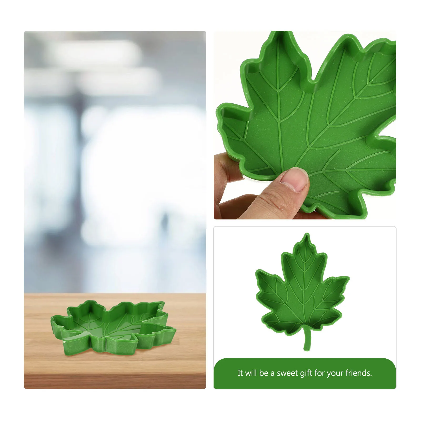 

Maple Leaf Shaped Reptile Water Feeder Durable Pet Food Bowl Tray for Gecko Lizard Turtle Crawling Pet Supplies