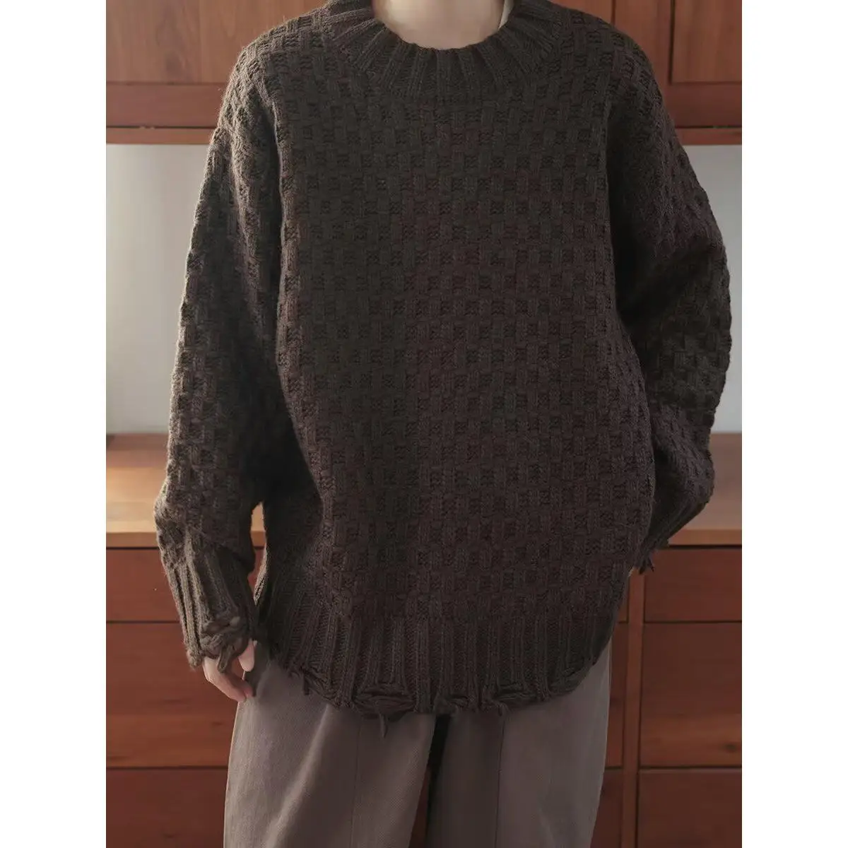 

Облегающий круглый вязаный свитер Ne, мужской модный новый осенне-зимний базовый свитер irt Sli Personali, повседневный длинный све