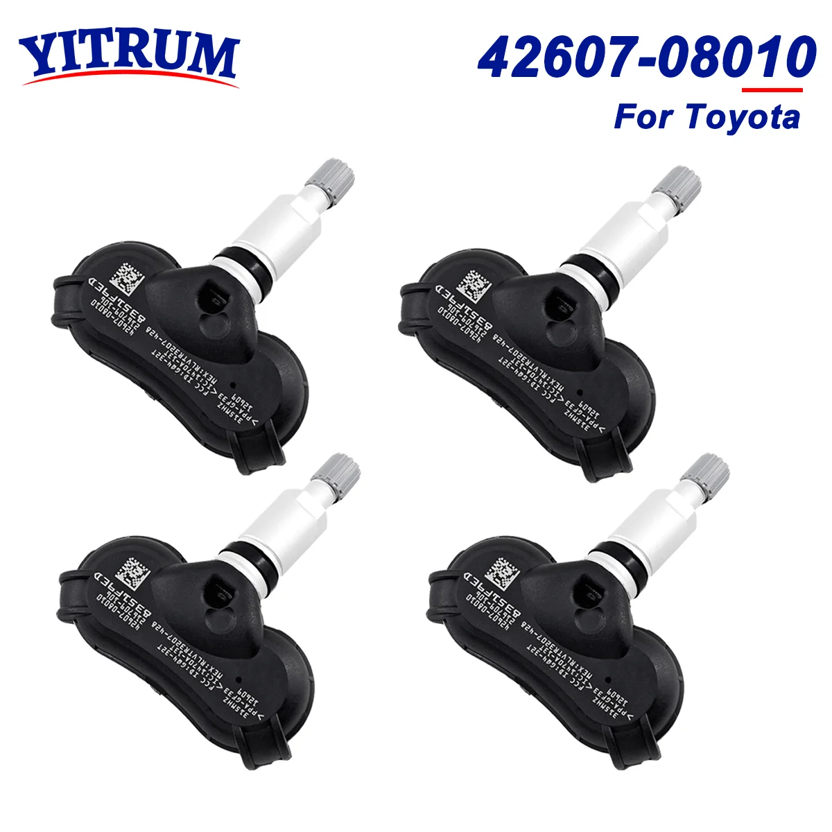 

1/4PCS 42607-08010 TPMS Tire Pressure Monitor Sensor For Toyota Sequoia 2009 Sienna 2006 42607-0C030 42607-0C080 315MHZ