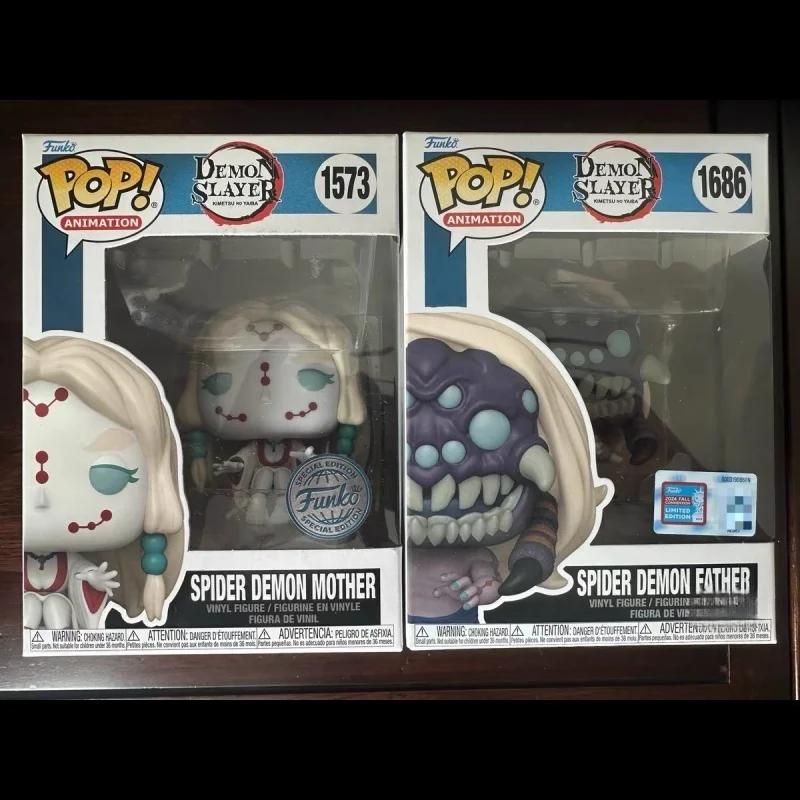 Demônio slayer aranha demônio pai 1686 figuras funko pop mãe 1573 3.9 figura de vinil colecionável edição limitada modelo brinquedo presente
