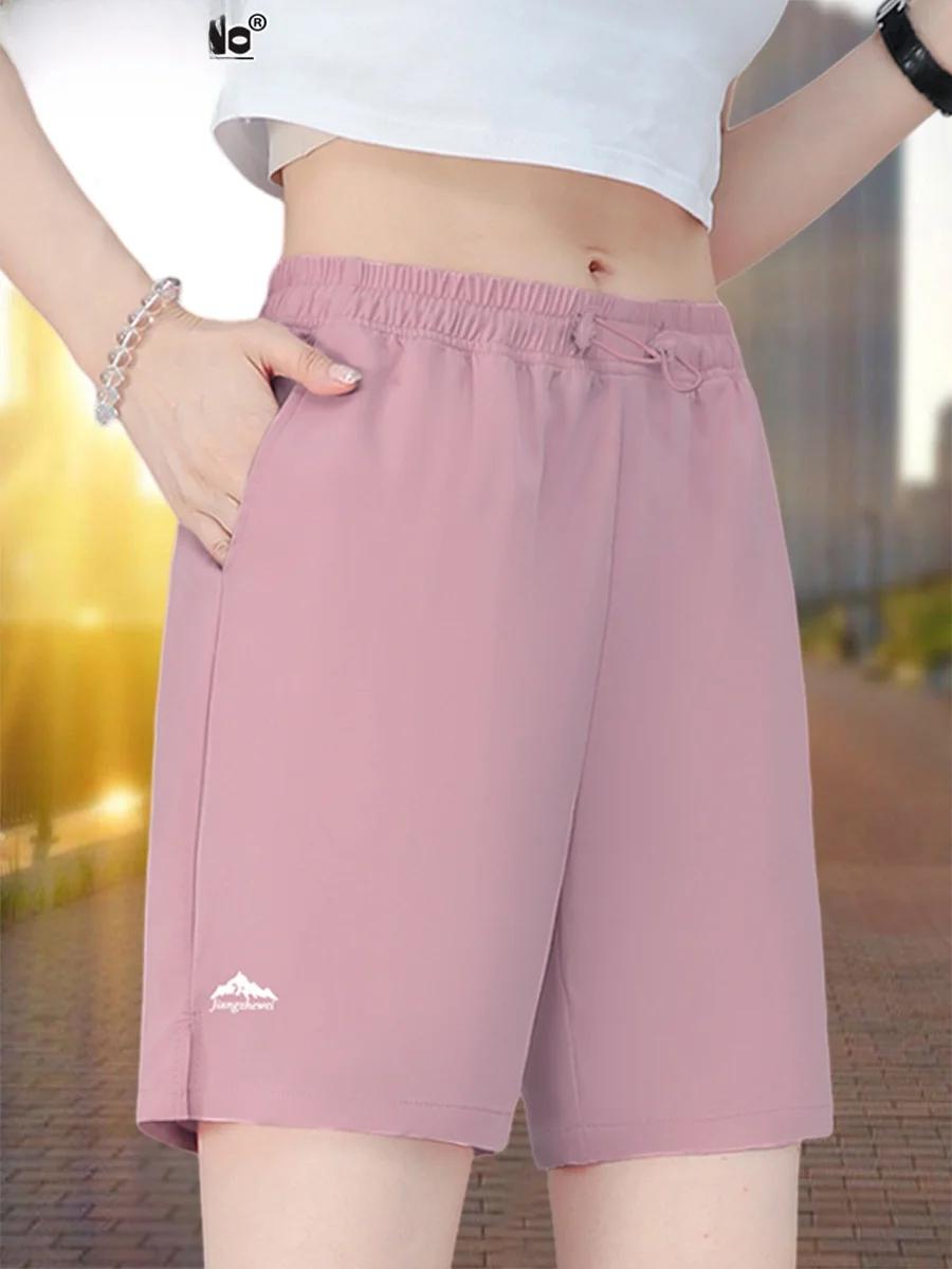 TUCANO Damen Qui Dry Sport Orts Dünne Fünfviertel-Länge, lockere Passform, Sommer-Freizeithose, gerades Bein, l-Taille