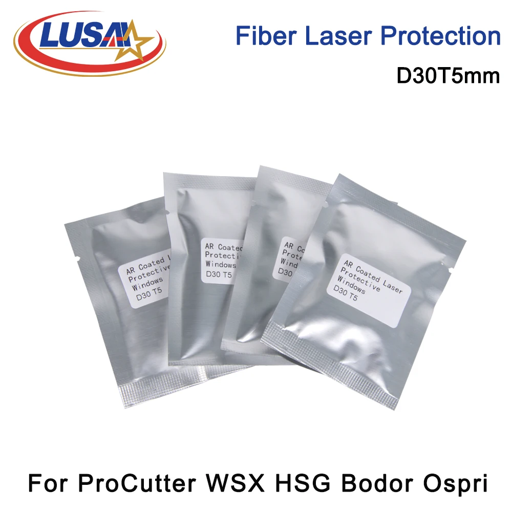 LUSAI 30x5mm Laser Protective Lens 1064nm For ProCutter WSX HSG Bodor Ospri Laser Cutting Head Protection Windows Lens