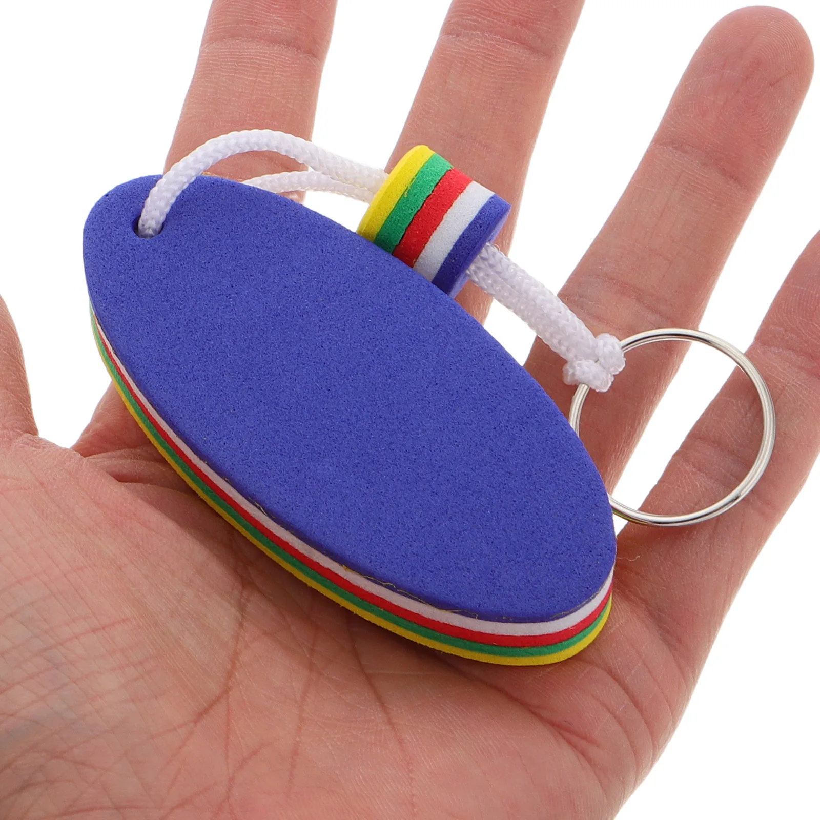 

6pcs Floating Keychains Surfboard Pendant Oval Shape Water Sports Accessory For Boating Swimming Rafting Fishing Outdoor