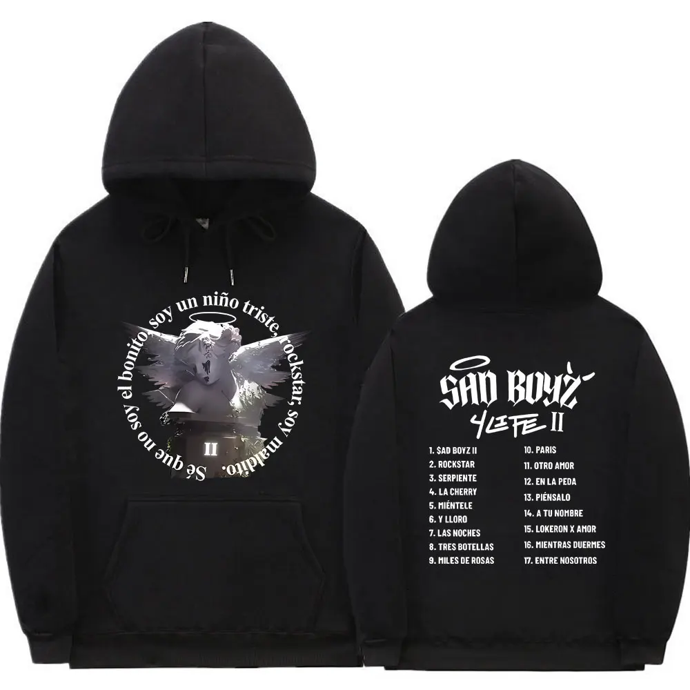 

Junior H Sad Boyz 4 Life Album Graphic Hoodie Men Women Oversized Sweatshirt Men's Hip Hop Hoodies Unisex Fashion Streetwear