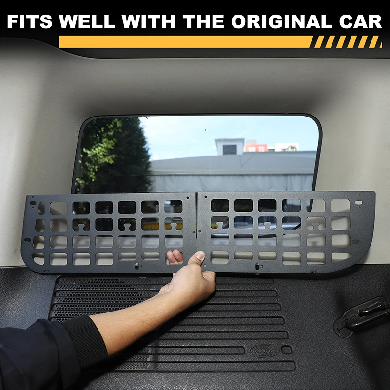 

For Hummer H3 2005-2009 Aluminum alloy black car trunk side window storage fence car interior modification accessories