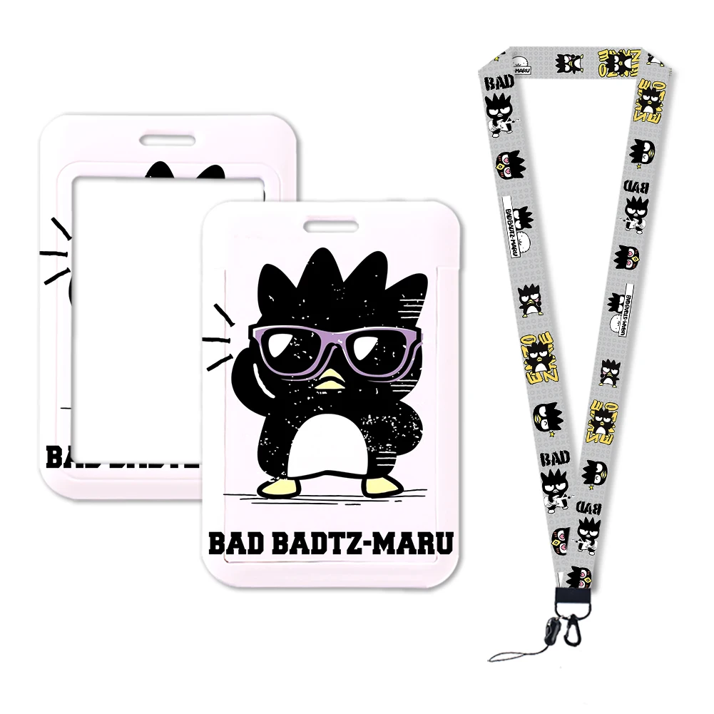 W Sanrio Lanyards Card Neck Strap Lanyards Holder BADTZ-MARU Hang Rope Accessories Boys ID Badge Holder Keychain