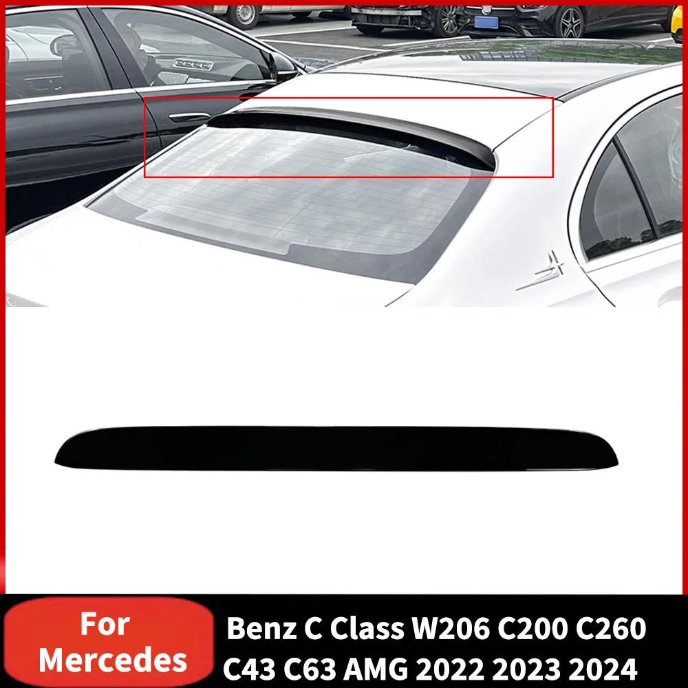 

For Mercedes Benz C Class W206 C200 C260 C43 C63 AMG 2022-2024 Car Spoiler Wing Accessories Rear Roof Diffuser Tail Fin Tuning