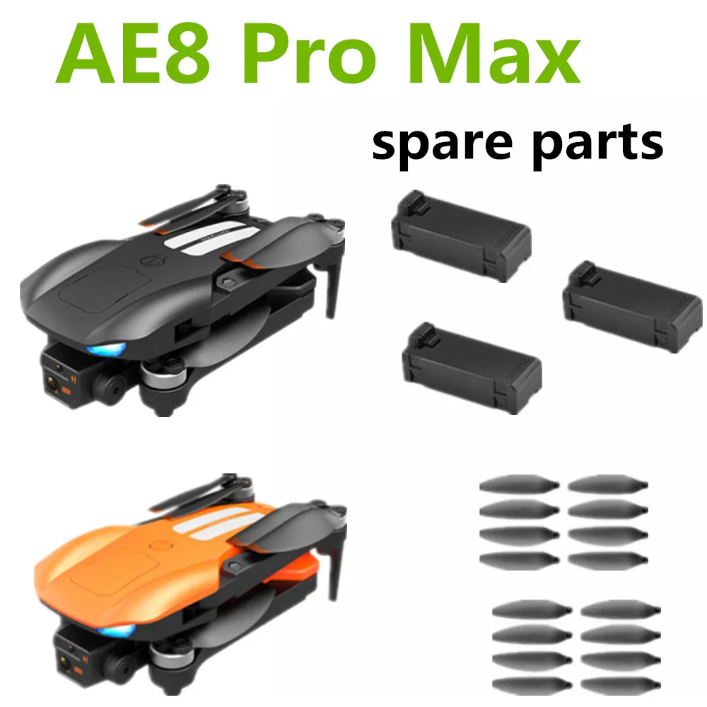 AE8 Pro Max Drone Spare Battery  Flight 25 Minut AE8ProMax Quadcopter Propeller Maple Leaf For AE8ProMax Drone Battery