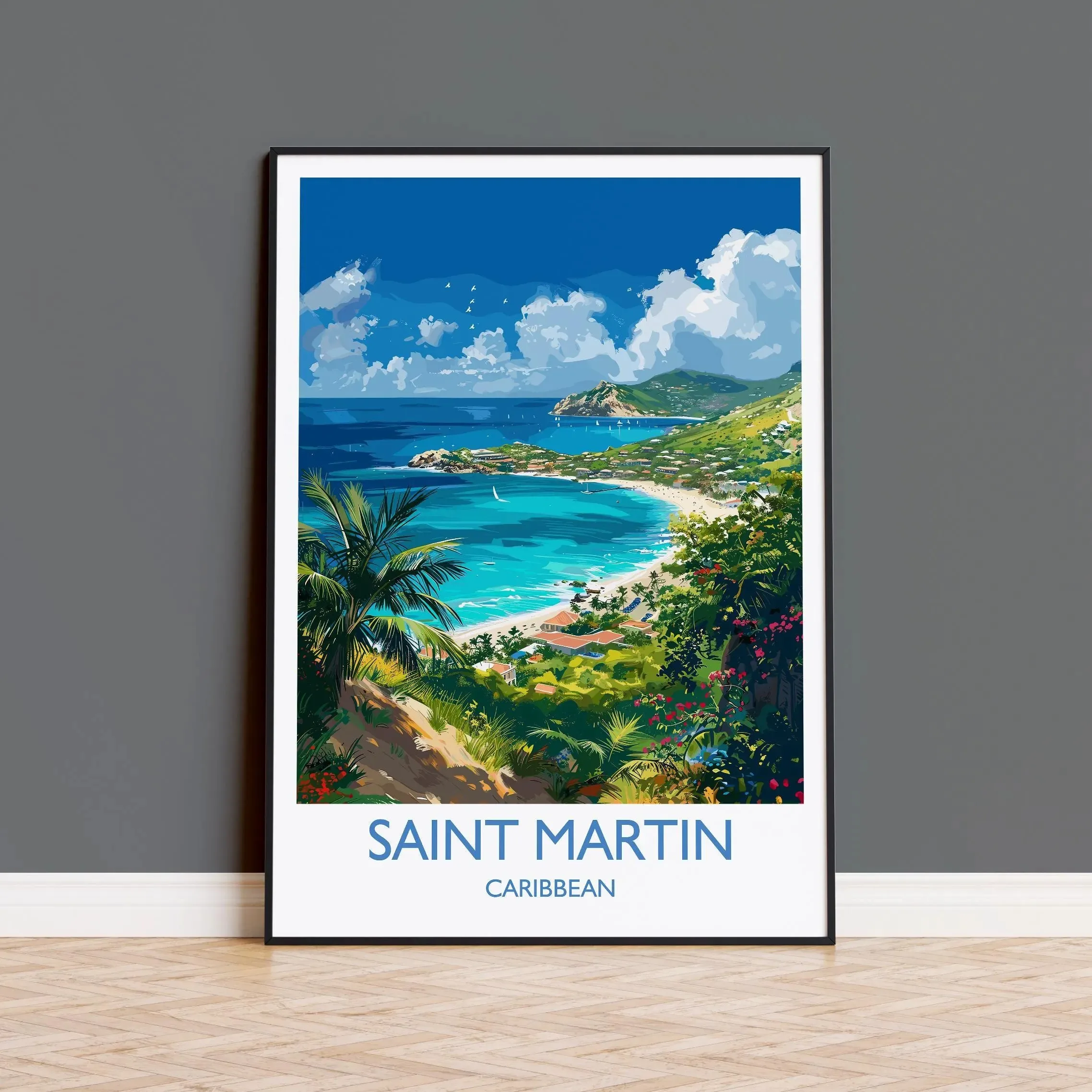 

St. Maarten Travel Prints Caribbean Travel Posters St. Maarten Art Lover Gifts Caribbean Travel Gifts Wall Art Prints Home Decor